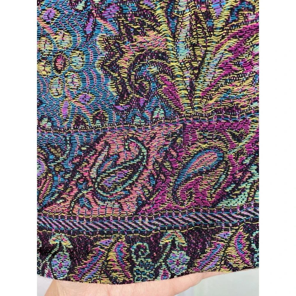 Women's Pashmina Silk Blend Colorful Paisley Infinity Scarf